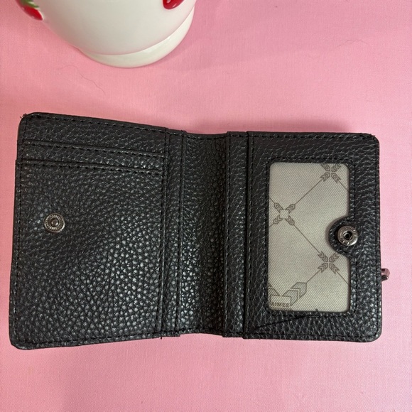 Aimee Kestenberg Olive Green Gray Leather Wallet - Picture 3 of 3